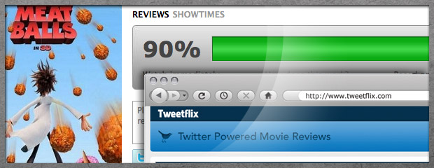 Screenshot of TweetFlix.com