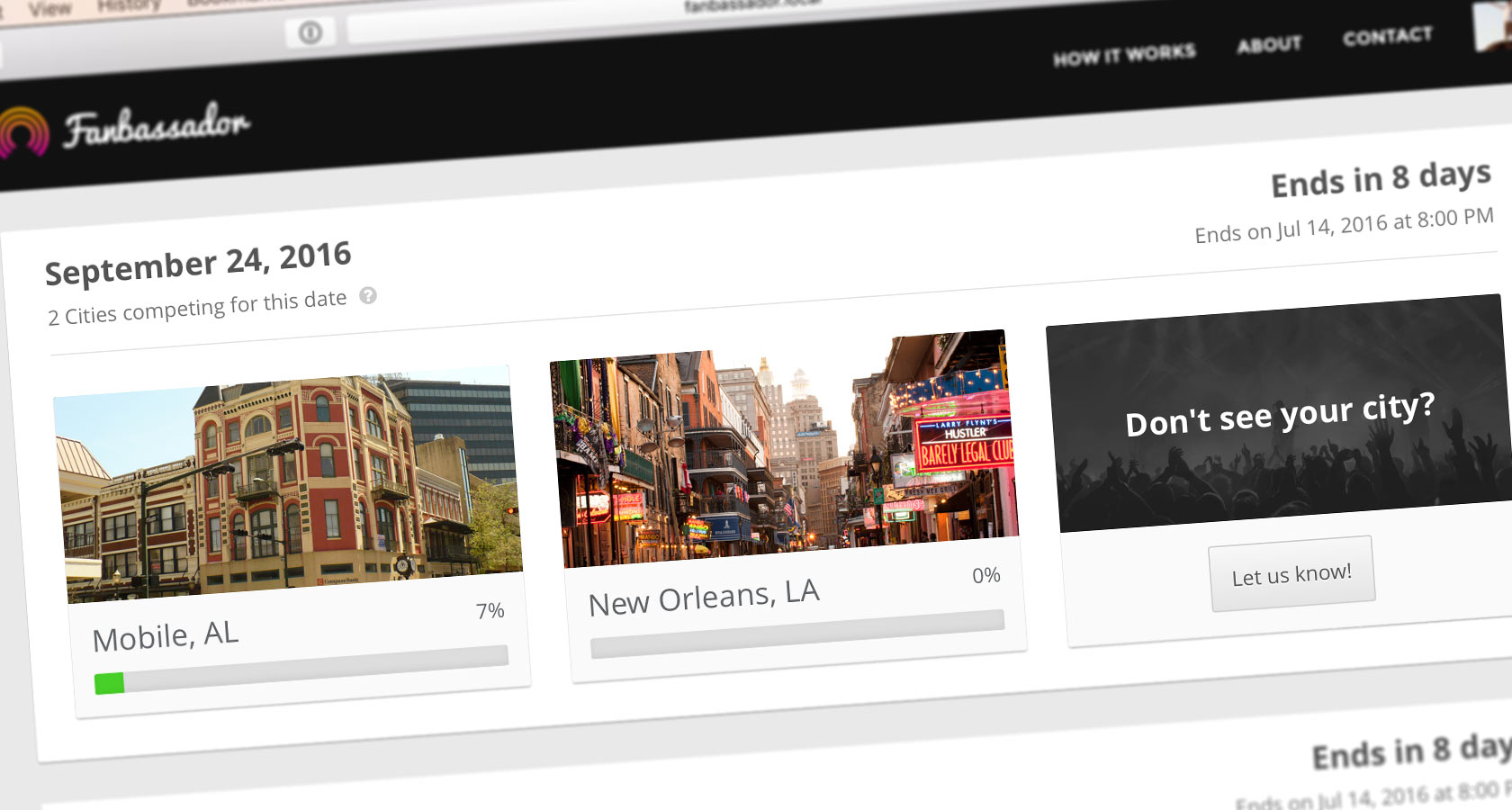 Fanbassador Tour Screenshot