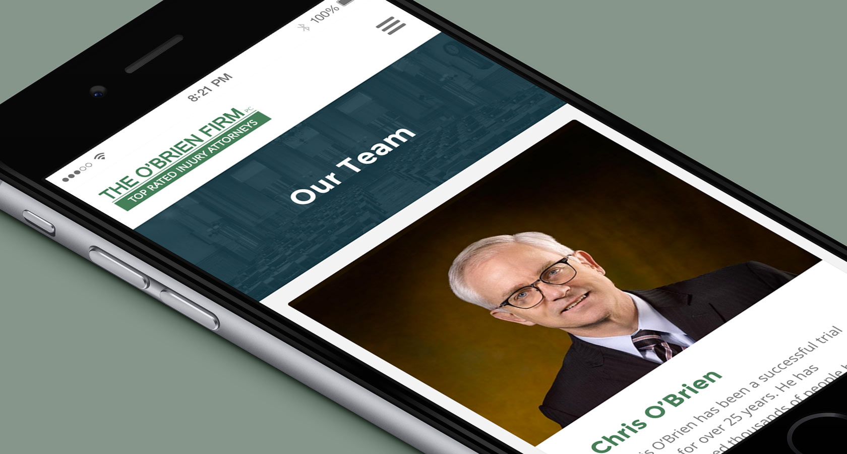 O'Brien Mobile Screenshot